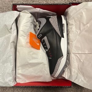2024 Men’s Jordan 3 Black Cement Size 11.5 Brand New